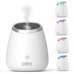 Pure Enrichment PureSpa Deluxe Ultrasonic Aromatherapy Oil Diffuser – 120ml Water Tank, Mood-Boosting Ionizer and Optional Color-Changing Light – Lasts Up to 10 Hours with Auto Safety Shut-Off