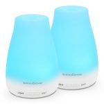 InnoGear 2 Pack 150ml Essential Oil Diffuser Aromatherapy Aroma Diffusers Ultrasonic Cool Mist Humidifier with 7 Colors LED Lights and Waterless Auto Shut-off for Home Office Bedroom Room