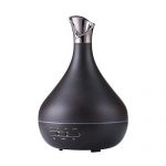 BBSKIN 300ML Essential Oil Diffuser, Smart Natural Deep Wood Grain Aroma Cool Mist Humidifier With Waterless Auto Shut-Off, 14 LED Color Changing Night Lights&Time Setting for Office, Home, Bedroom