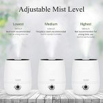 ASAKUKI Cool Mist Humidifier, Large 4L Capacity Ultrasonic Diffuser Vaporizer, Whisper-Quiet Air Humidifier for Home,Office,Bedroom,Baby, Lasts Up to 20-60 Hours