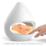 Pure Enrichment PureGlow Crystal – Original 2-in-1 Himalayan Salt Lamp & Ultrasonic Essential Oil Diffuser with Aromatherapy, 100% Pure Himalayan Salt, 5 Light Settings, 160ml Tank Lasts Up to 16 Hr