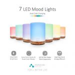 ASAKUKI 300ML Essential Oil Diffuser, Quiet 5-in-1 Premium Humidifier, Natural Home Fragrance Aroma Diffuser with 7 LED Color Changing Light and Auto-Off Safety Switch
