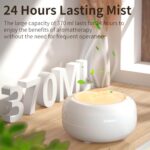 Essential Oil Diffuser, Quiet Humidifier for Bedroom, Timer and Auto-Off, 7 LED Colors Ultrasonic Aromatherapy Mist Diffusers for Large Room Office (White)