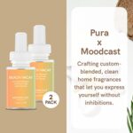 Pura and Moodcast – Fragrance for Smart Home Air Diffusers – Room Freshener – Aromatherapy Scents for Bedrooms & Living Rooms – Odor Eliminator – 2 Pack – Beach Vacay