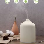 BULLEOO Essential Oil Diffuser,Nature Ceramic Diffuser,Stone Ultrasonic Essential Oil Diffuser for Aromatherapy