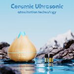 Essential Oil Diffusers 550ml Diffuser,10 Essential Oils Diffuser Gift Set,Advanced Ceramic Ultrasonic Technology Aromatherapy Diffusers Auto Shut-Off for 15 Ambient Light Settings?Yellow?