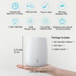 Small Ultrasonic Diffusers for Essential Oils,Mini Aromatherapy Diffuser Cool Mist Humidifier for Bedroom Home Office Travel,Portable Diffuser with 7 Color Light and Auto Shut-Off White 120mL