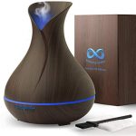 Everlasting Comfort Diffuser for Essential Oils (400ml) – Super High Aroma Output with Cleaning Kit, Dark Wood, 400ml