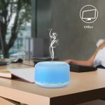 Essential Oil Diffuser 450ml, BAXIA TECHNOLOGY Aromatherapy Diffuser Ultrasonic Cool Mist Humidifier with 4 Timer Setting, 8 LED Color Changing Light and Waterless Auto Shut-off