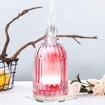 Shangmeite Essential Oil Diffuser, 120ml Glass Diffuser Waterless Auto Shut-Off Ultrasonic Aromatherapy Oil Diffuser Cool Mist Humidifier with 7 Color LED Lights for Home Office Bedroom Yoga Spa Baby