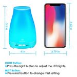 Miserwe 200ML Essential Oil Diffuser Ultrasonic Mist Humidifiers Aromatherapy Diffuser with Waterless Auto Shut-Off and 7 LED Colors Light for Office Home Bedroom Living Room.