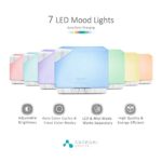 ASAKUKI 700ml Premium Essential Oil Diffuser, 5 in 1 Ultrasonic Aromatherapy Fragrant Oil Vaporizer Humidifier, Timer and Auto-Off Safety Switch, 7 LED Light Colors