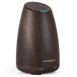 InnoGear 150ml Aromatherapy Essential Oil Diffuser Ultrasonic Portable Cool Mist Aroma Room Freshener with 7 Color LED Night Lights and Waterless Auto Shut-off Function, Dark