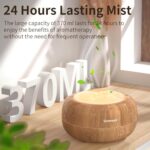 Essential Oil Diffuser, Quiet Humidifier for Bedroom, Timer and Auto-Off, 7 LED Colors Ultrasonic Aromatherapy Mist Diffusers for Large Room Office (Wood)