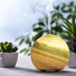 ASAKUKI Essential Oil Diffuser, 200ML Unique Designed Glass Aromatherapy Oil Diffuser with Cool Mist, Waterless Auto Shut-Off Humidifier for Home Office