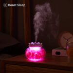Essential Oil Diffusers Aromatherapy Diffuser: Vyaime Salt Lamp Diffuser for Home Bedroom Office, Pink Crystal Himalayan Cute Lotus Auto Shut-Off 7 Colors LED Night Light – VY0110
