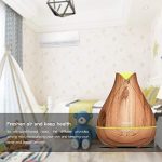 Oil Diffuser for Essential Oils Large Room 530ML, Aromatherapy Oil Diffuser Humidifier Ultrasonic Cool Mist Humidifier Air Diffuser with Timer Settings, Mist Adjustment, 7 Color Lights, Bedroom