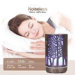 Ultrasonic Aromatherapy Essential Oil Diffuser 200ml Capacity wood Aromatherapy Diffuser with Waterless Auto Shut-Off Protection,7 Colors Changed LED for Home,Office,Hotel?SPA (Deep wood -woods)