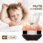 Wi-Fi Aroma Diffuser,Works with Alexa and APP,400ML Salt Lamp Air Prufier Essential Oil Diffuser,Cool Mist Humidifier 7-color LED Bedside Lamp