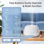 ASAKUKI Essential Oil Diffusers with 10Pcs*10ml Pure Essential Oil Gift Set, 5 in 1 Ultrasonic 300ML Aromatherapy Fragrant Oil Humidifier Vaporizer with Remote Control, Timer and Auto-Off-White