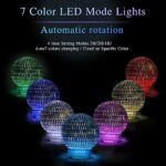 COOSA Disco Ball Diffuser, 100ML Glass Ultrasonic Essential Oil Diffuser with Waterless Auto Shut-Off,7 LED Light Colors ?Rotation Function?4 Time Setting,for Baby Home Office