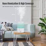 MegaWise Humidifiers for Bedroom, 3.5L Ultrasonic Cool Mist Humidifier Diffuser with 7-Color Night Lights, 24dB Ultra Quiet, Top-ReFill Evaporator for Kids with Microporous Filters, Auto Shut Off