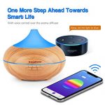 InnoGear 500ml Smart Wi-Fi Essential Oil Diffuser Vaporizer App Control Works with Alexa Google Home Aromatherapy Diffusers Cool Mist Humidifier with Timer Adjustable Mist