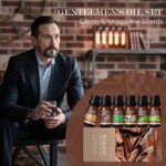 Woody Essential Oils Set for Men, Manly Fragrance Oils for Diffusers 6x10ml – Frankincense, Teakwood, Sandalwood, Cypress, Cedarwood, Patchouli, Aromatherapy Oils for Candle Making