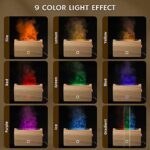 Airthereal Smart WiFi Flame Diffuser with 9 Changing Colors, 500ml Aroma Essential Oil Diffuser, Ultrasonic Cool Mist Humidifier with Adjustable Mist Mode, Timer, LED Flame Lighting Effect
