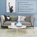 Aromatherapy Essential Oil Diffuser, URPOWER 300ml Wood Grain Ultrasonic Cool Mist Whisper-Quiet Humidifier with Color Night Light & 4 Timer Settings, Waterless Auto Shut-Off for Home Office Yoga Spa