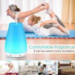 URPOWER 2nd Version Essential Oil Diffuser Aroma Essential Oil Cool Mist Humidifier with Adjustable Mist Mode,Waterless Auto Shut-Off and 7 Color LED Lights Changing for Home (White)