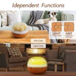 Aromatherapy Essential Oil Diffuser with Ultrasonic Mist Auto Shut-Off Air Humidifier Light for Home Bedroom Office (Yellow)
