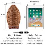mocaosa Essential Oil Diffuser, Rattan Ultrasonic Aromatherapy for Essential oils with Waterless Auto Shut-Off Protection,Humidifier with Colorful Changed LED Nightlight for Home,Office Desk,Yoga,SPA.