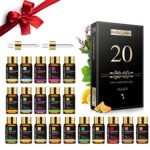 MAYJAM 20 Pcs Pure Essential Oil Gift Set, for Diffuser, Humidifiers, Skin Care, Massage, Fragrance Oil Scent for DIY Candle and Soap Making, Gift for Friend (5ML)