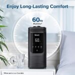 LEVOIT 6L Smart Warm and Cool Mist Humidifiers for Home Bedroom, 60H Runtime and Auto Customized Humidity for Large room, Schedule, Easy Top Fill, Essential Oil Diffuser, Whisper-Quiet, Handle, Black