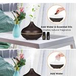 InnoGear 500ml Essential Oil Diffuser Wood Grain Aromatherapy Diffusers Cool Mist Humidifier with Timer Adjustable Mist Waterless Auto Off for Baby Home Office Yoga
